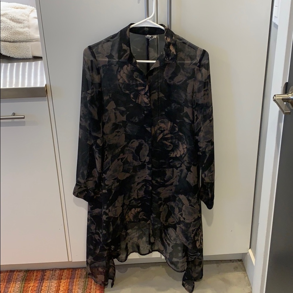 H&M sheer dress top